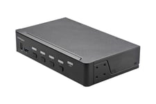 StarTech.com 4-ports HDMI KVM-switch - En skärm 4K 60 Hz Ultra HD HDR - Desktop HDMI 2.0 KVM-switch med 2 portar USB 3.0-hubb (5 Gbit/s) och 4x USB 2.0 HID, ljud - Snabbtangenter för omkoppling - TAA - omkopplare för tangentbord/video/mus/ljud - 4 portar