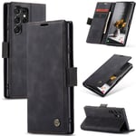 CaseMe Slim Plånboksfodral Samsung Galaxy S24 Ultra Svart