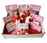 Valentines Day Pick N Mix Sweets, Chocolate, Hot Chocolate & Cones - Valentine Large Gift Box Hamper