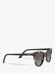 Prada PR 01VS Women's Cat's Eye Sunglasses, Black Multi/Grey Gradient female Plastic frame