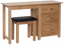Nimbus Oak Single Pedestal Dressing Table