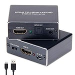 HDMI Audio Splitter 4K HDMI Audio Extractor HDMI to Optical Spdif Toslink with HDMI and 3.5mm MIC In Stereo Audio Converter Adapter Support for Blu-ray DVD Player Xbox One SKY HD Box PS3 PS4