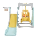 Kids Baby Toddler Climber Swing Set Long Slide Children Play Area For Outdoo 1x