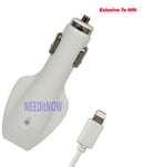 New iPhone 6/5/5S/5C 8 Pin Data Cable USB + Genuine In Car Super Fast Charger