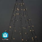 Nedis SmartLife jluelys | Træ | Wi-Fi | Varm Hvid | 200 LED's | 20.0 m | 10 x 2 m | Android™ / IOS