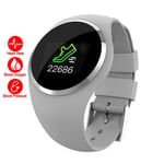 ZZJ Bluetooth Lady Smart Watch Fashion Women Heart Rate Monitor Fitness Tracker Smartwatch APP Support for Android IOS,Gray