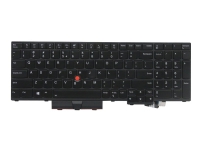 Chicony - Erstatningstastatur for bærbar PC - med Trackpoint - bakbelysning - QWERTY - Engelsk - Europa - svart - FRU - for ThinkPad P15v Gen 1 20TQ, 20TR T15p Gen 1 20TM, 20TN