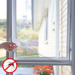 Myggnät till fönster med kardborreband - Självhäftande