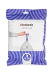 Brabantia Sacs Poubelle PerfectFit (Code D - 10L / 15L), Ultra Résistant, Poignées Coulissantes (40 Sacs)