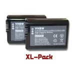 2 batteries pour Sony Alpha NEX-5DB, NEX-5H, NEX-5HB, NEX-5K, NEX-5N, NEX-5KS, NEX-5R, NEX-6, NEX-7, NEX-C3 - Remplace : Sony NP-…