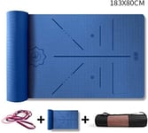 XY-M 8mm Thick Yoga Mat 8mm Non-Slip Multi Purpose - Men and Women - Pilates Exercise Gym Fitness Workout, 5 Colours 183cmx80cm (Color, Blue, Size, 183cmx80cmx8mm),Blue,183cmx80cmx8mm