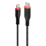 LINDY 0.5m Reinforced USB Type C to Lightning Charge & Sync Cable