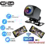 WIFI trådlös bil backkamera 170 graders dashkamera HD nattvision för iPhone Android 12V