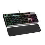 Cooler Master CK351 Optical Gaming Keyboard (IT Layout) - Red Switches (Hot-Swappable), Full NKRO,RGB for Key (MasterPlus+), Wrist Rest,Customizable Keys,Full Format, Wired, QWERTY