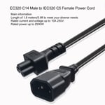 IEC320 C14 To IEC320 C5 Power Cord IEC320 C14 Male To IEC320 C5 Female Power FST