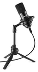 Vonyx CM300B Studio Microphone USB Black, Sångmikrofon med USB Studiomikrofonkit Vonyx CM300B Svart