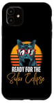 Coque pour iPhone 11 Total Solar Eclipse 2024 Chat avec lunettes Eclipse Souvenir