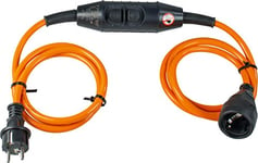 AS – Schwabe 45458 PRCD-S Safety Extension Cable 3 m H07BQ-F M Orange IP44 for Industry/Construction Sites