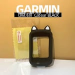 Garmin-Juste de protection en silicone avec oreilles de chat de dessin Animé,étui pour ordinateur de vélo GPS,film d'écran,EDGE 530,830 - Type 830 Black cat ear