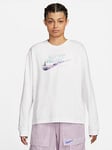Nike NSW Long Sleeve Boxy T-Shirt - White , White, Size Xs, Women
