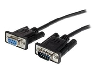 StarTech.com Cable serie DB9 RS232 en liaison directe de 2 m - Noir - M/F - Rallonge de câble série - DB-9 (M) pour DB-9 (F) - 2 m - noir - pour P/N: 1P3FPC-USB-SERIAL, IC232TTL, ICUSB2324I, ICUSB232D, ICUSB232V2, SV1108IPPWGB