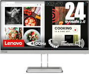 Lenovo L24i-40 24 inch PC Monitor | FHD, 1080p, 100Hz, 4ms, IPS panel, HDMI, VGA