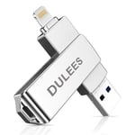 Clé USB 3.0 iPhone Flash Drive DULEES Pour iPhone, Android, tablette, iMac, PC, iPad Argent 128GB