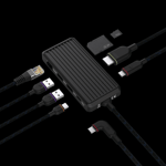 Unisynk 8 Port USB-C Hub V2 4K 60Hz 100W Black