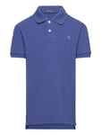 The Iconic Mesh Polo Shirt Tops T-shirts Polo Shirts Short-sleeved Polo Shirts Blue Ralph Lauren Kids
