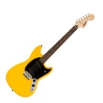 Squier FSR Sonic Mustang Electric Guitar, Laurel Fingerboard, Graffiti Yellow