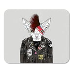 Mousepad Computer Notepad Office Hipster Sphinx Cat Punk Furry Animals Cool Graphic Street Wear Accessories Home School Game Player Computer Worker Inch