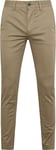 BOSS Mens Schino-Taber-1 D Tapered-fit Trousers in Stretch-Cotton Satin Brown