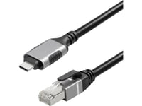 Maxtrack Usb-C® / Rj45 Nätverksadapter Cat 6 [1X Usb-C®-Kontakt - 1X Rj45-Kontakt] 1 M Svart