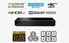 Panasonic DP-UB450EB-K Full MultiRegion Code Free Native 4K UHD Blu-ray Player