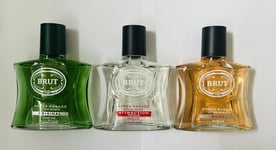 3 x MIX 100ml Brut Aftershave Original, Musk & Attraction Totale New Unboxed
