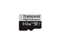 TRANSCEND 512GB microSD m/ adapter UHS-I U3 High Endurance