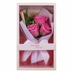 Rose Soap Flower Artificial Simulation Dry Bouquet Gift Box Pink