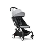Stokke® Barnvagn YOYO³ white inkl. 6+ Färgklädsel Stone