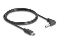 Delock - Strömkabel - 24 Pin Usb-C (Hane) Till Dc-Jack 3,5 X 1,35 Mm (Hane) Vinklad - 5 V - 1 A - 1.5 M - Svart