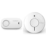 FireAngel FA3313 Carbon Monoxide Detector and Alarm with 1 Year Replaceable Batteries (Replacement for FireAngel CO-9B) & Optical Smoke Alarm with 10 Year Sealed For Life Battery, FA6620-R, White