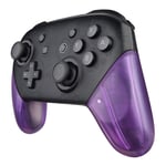 eXtremeRate Clear Atomic Purple Replacement Handle Grips for Nintendo Switch Pro Controller, DIY Hand Grip Shell for Nintendo Switch Pro - Controller NOT Included