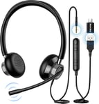 bee USB Headset with Microphone, PC Headset for Laptop Business Headset with MIC