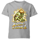 Street Fighter Blanka 16-bit Kids' T-Shirt - Grey - 5-6 Years