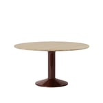 Muuto - Midst matbord 140 cm oiled oak, dark red - Matbord - TAF Studio - Röd - Trä