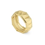 Gucci Link to Love 18ct Yellow Gold Studded 9mm Ring D - R