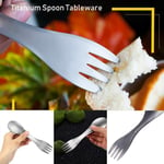 titanium alloy Cutlery Fork EDC Outdoor tool Ultralight Spork Spoon Cookware