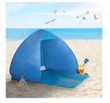 Tente de Plage Pop-up avec Protection UV 40+, Tapis de Sol rallongé, Dos refermable avec Bloc d'alimentation, idéale pour la Plage, la Piscine, Le Jardin et Les Vacances