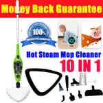 10 IN 1 1500W Hot Steam Mop Cleaner Floor Carpet Window Washer Hand Steamer UK