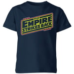 Star Wars Empire Strikes Back Logo Kids' T-Shirt - Navy - 7-8 Years