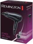 Remington Powerful Ceramic Ionic Hair Dryer 2000 W - Black (D3010 )